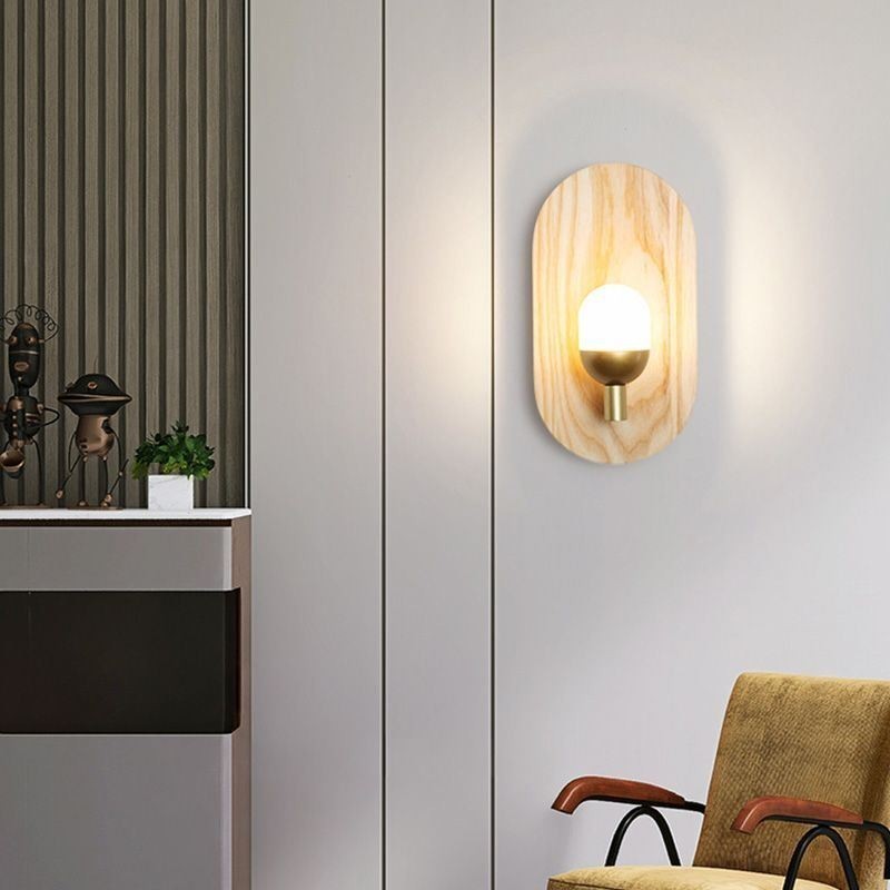 Dekorácia Nástenná drevená lampa Svetlá do vstupnej uličky Nordic Nočné nástenné svietidlo