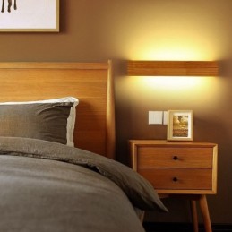 Nástenné drevené nástenné lampy v japonskom štýle Lampa do kúpeľne Domáce nástenné svietidlo