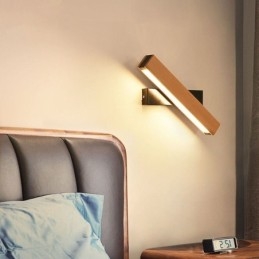 Európa Nástenná lampa z masívneho dreva Nočné nástenné osvetlenie Moderné lampy Simplicity