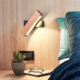 Európa Nástenná lampa z masívneho dreva Nočné nástenné osvetlenie Moderné lampy Simplicity