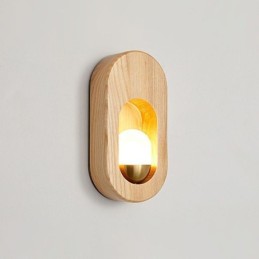 Japonská dekorácia nástenná svetelná drevená nástenná lampa Vstupná ulička