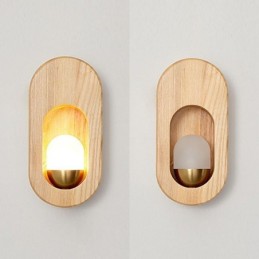 Japonská dekorácia nástenná svetelná drevená nástenná lampa Vstupná ulička