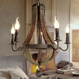 Luster 5 svetiel Vintage Retro Country Living Dining Metal