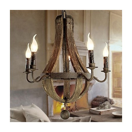 Luster 5 svetiel Vintage Retro Country Living Dining Metal Luster 5 svetiel Vintage Retro Country Living Dining Metal