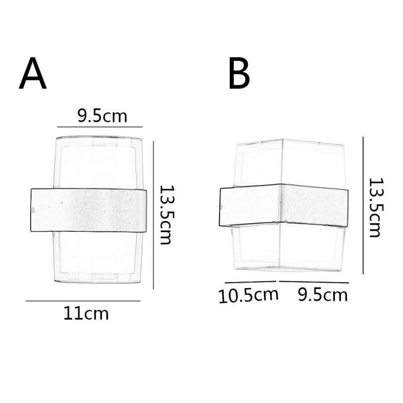 Akrylové minimalistické nástenné svietidlo Vodotesné nástenné svietidlo na terasu