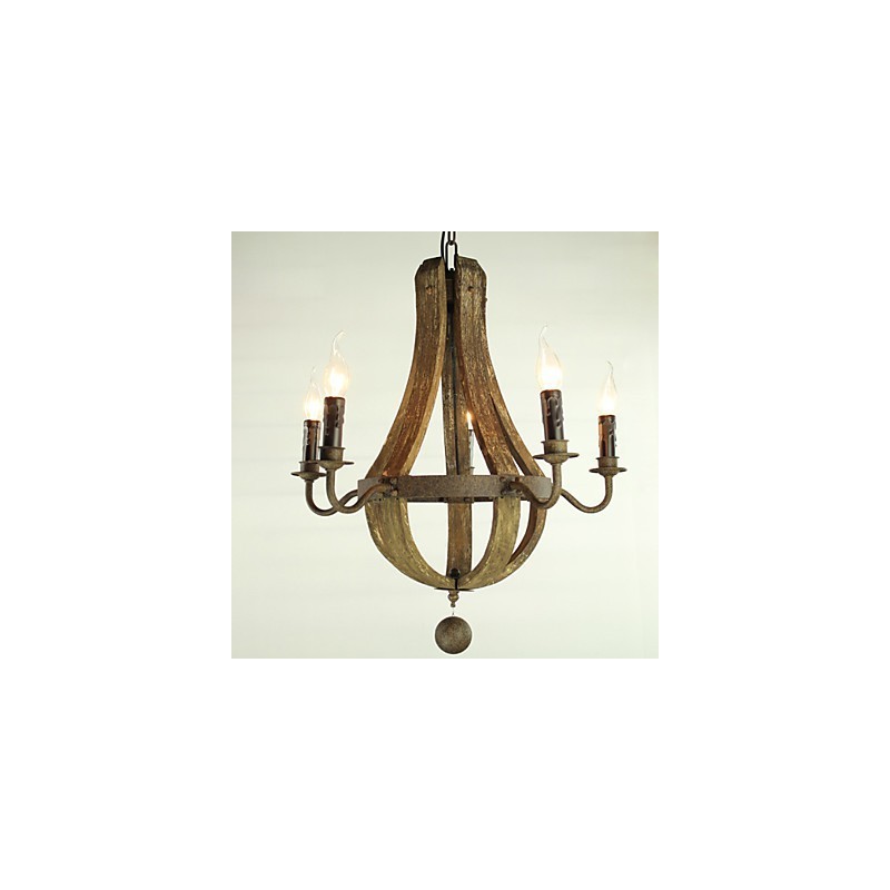 Luster 5 svetiel Vintage Retro Country Living Dining Metal