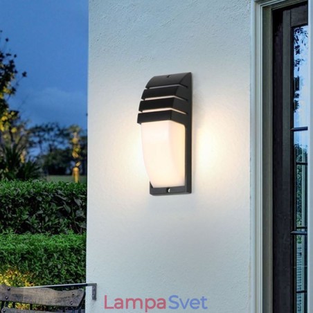 Vodotesná vonkajšia veranda svetlá Čierna hliníková nástenná lampa Garden Courtyard Light Vodotesná vonkajšia veranda svetlá Čierna hliníková nástenná lampa Garden Courtyard Light