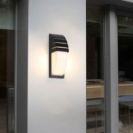 Vodotesná vonkajšia veranda svetlá Čierna hliníková nástenná lampa Garden Courtyard Light