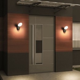 Moderné minimalistické hliníkové záhradné vodotesné nástenné polmesiacové svietidlo