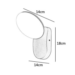 Moderné minimalistické hliníkové záhradné vodotesné nástenné polmesiacové svietidlo