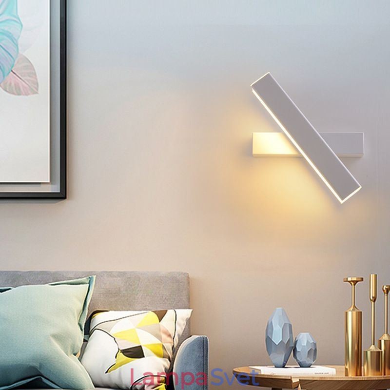 Nástenná lampa otočná nočná lampa hliník