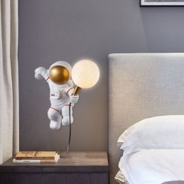 Moderné nástenné nástenné nástenné svietidlo Creative Astronaut zo živice pre deti