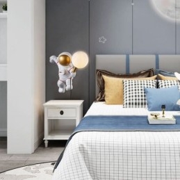 Moderné nástenné nástenné nástenné svietidlo Creative Astronaut zo živice pre deti