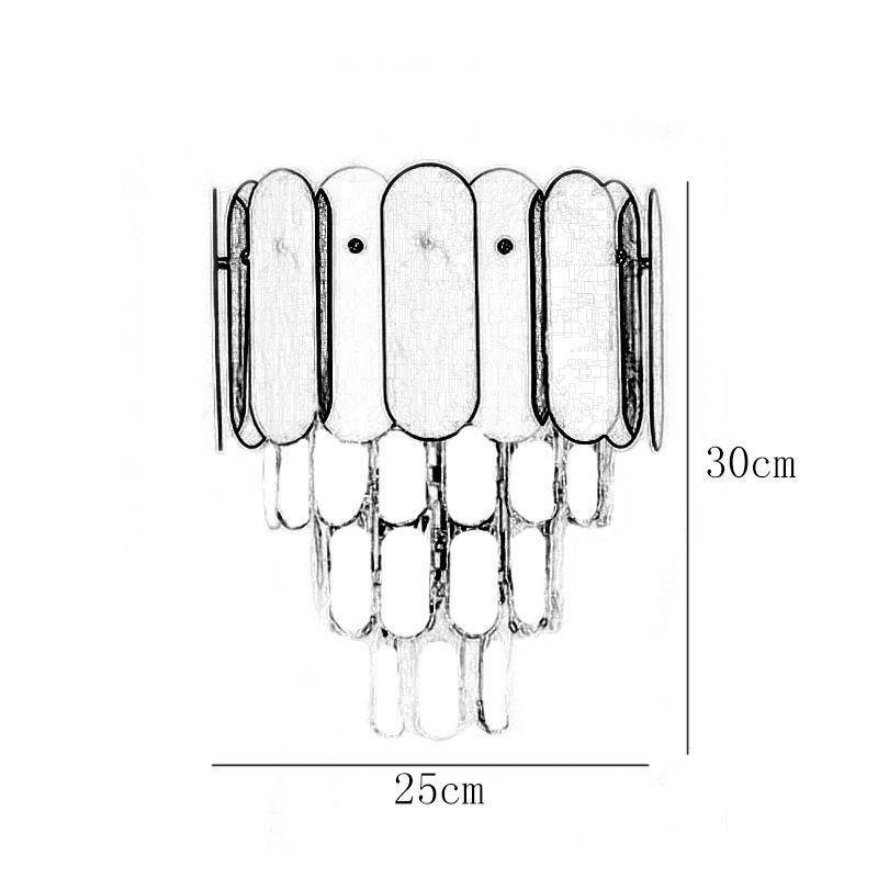 Moderné krištáľové nástenné svietidlá k posteli