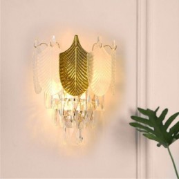 Moderné nástenné svietidlo Crystal Wall Sconce s 2x základňou