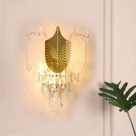 Moderné nástenné svietidlo Crystal Wall Sconce s 2x základňou Moderné nástenné svietidlo Crystal Wall Sconce s 2x základňou