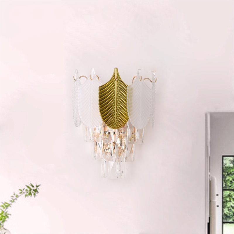 Moderné nástenné svietidlo Crystal Wall Sconce s 2x základňou