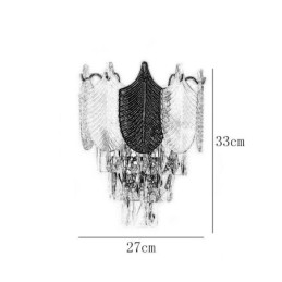 Moderné nástenné svietidlo Crystal Wall Sconce s 2x základňou