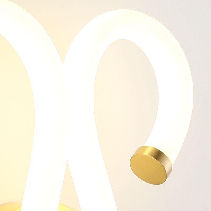 Moderné nástenné svietidlo Kreativita Nástenná lampa Medený Ovčí roh 2 svetlá