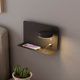 Nástenné svietidlo otočné nástenné svietidlo s USB nabíjacím portom
