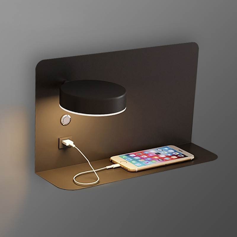 Nástenné svietidlo otočné nástenné svietidlo s USB nabíjacím portom