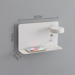 Nástenné svietidlo otočné nástenné svietidlo s USB nabíjacím portom