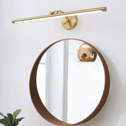Nástenná mosadzná nástenná lampa s predným zrkadlom Nordic Mirror Light