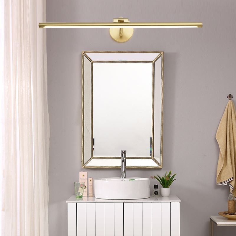 Nástenná mosadzná nástenná lampa s predným zrkadlom Nordic Mirror Light