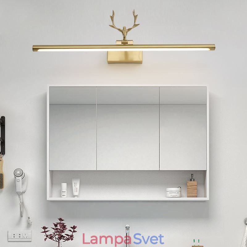 Severská mosadzná nástenná lampa Zrkadlové predné svetlo