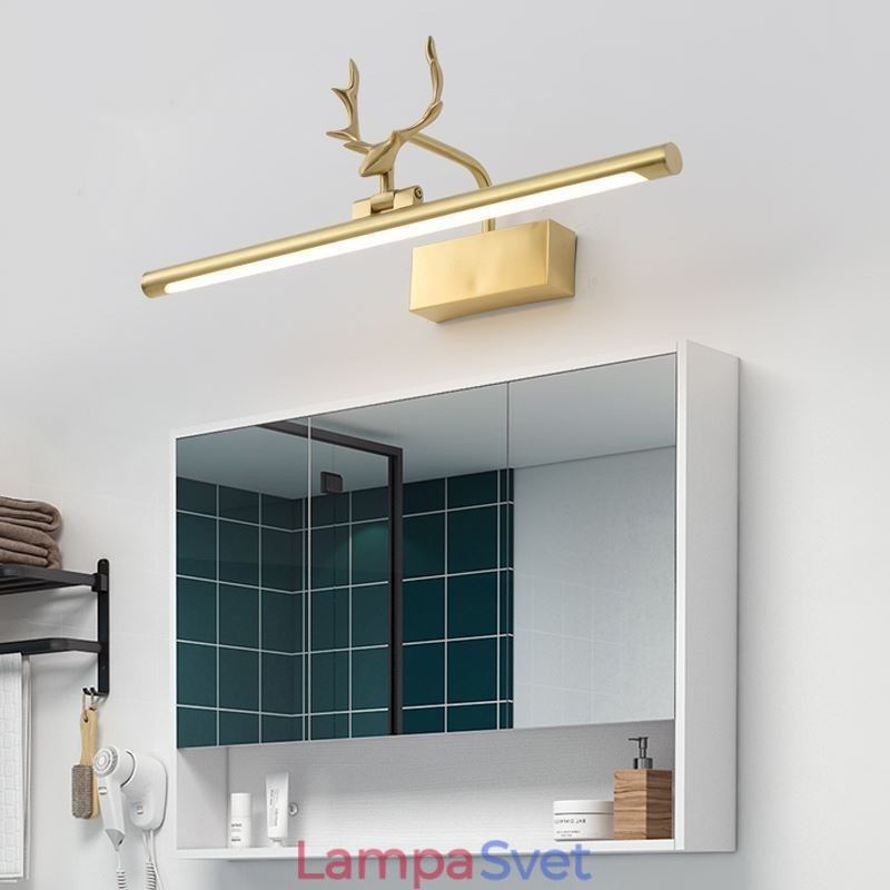 Severská mosadzná nástenná lampa Zrkadlové predné svetlo