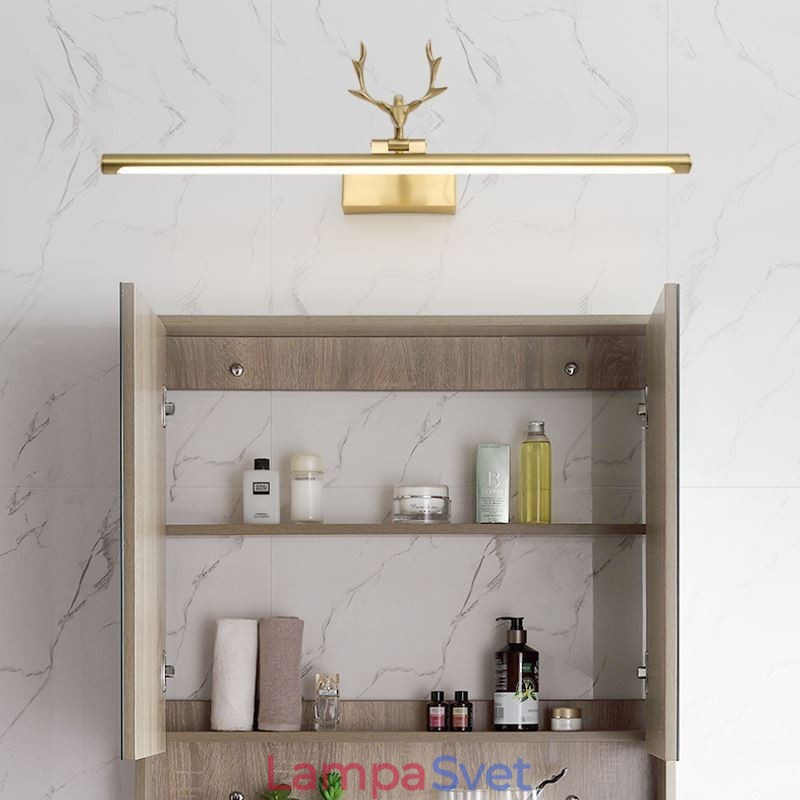 Severská mosadzná nástenná lampa Zrkadlové predné svetlo