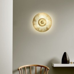 Severská mosadzná nástenná lampa Duté svietidlo okrúhleho tvaru