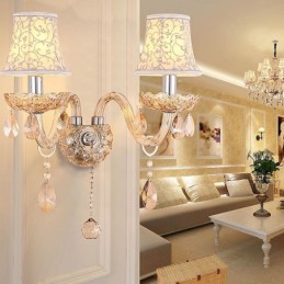 Elegantná krištáľová nástenná svetelná ulička v európskom štýle
