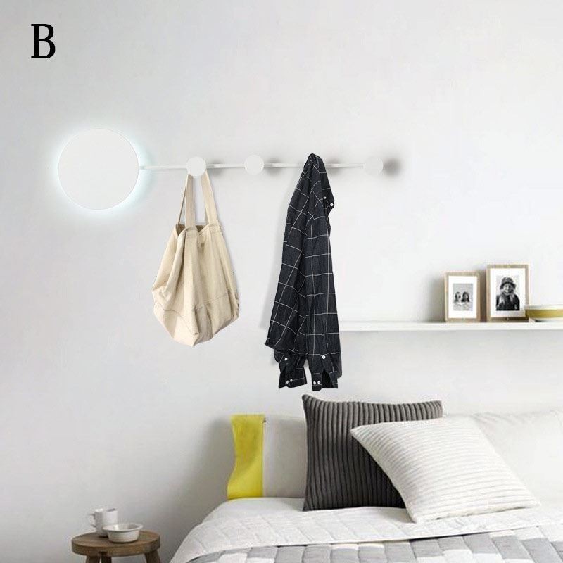 Moderné nástenné svietidlo Kruhová nástenná lampa Black Hook Sconce Nočné osvetlenie