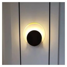 Nástenné svietidlo v modernom štýle Čierne kruhové nástenné svietidlo Kreatívna lampa nočné osvetlenie