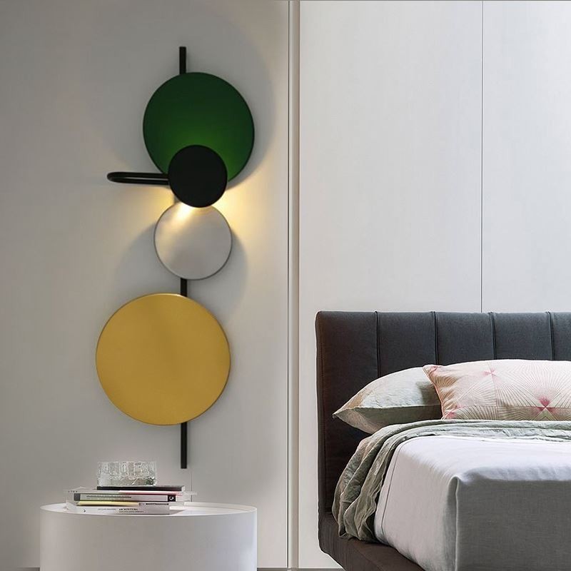 Moderné nástenné svietidlo Kruhová nástenná lampa Farebné domáce osvetlenie Nočné osvetlenie