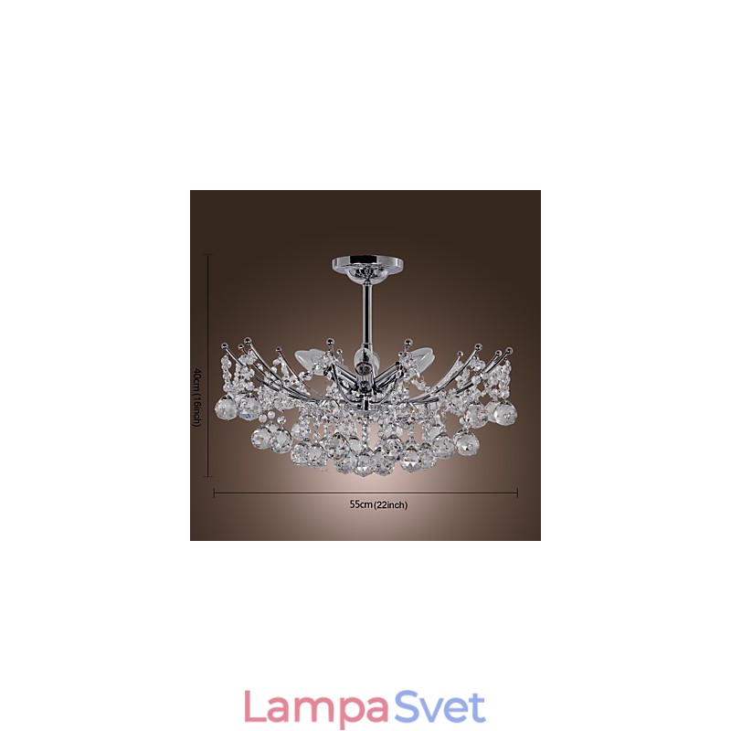Luxusný krištáľový luster so 6 svietidlami