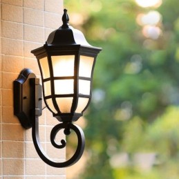 European Wall Sconce Retro Outdoor Light Jednohlavé vodotesné nástenné svietidlo z matného skla