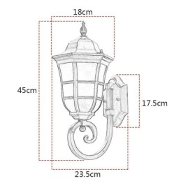 European Wall Sconce Retro Outdoor Light Jednohlavé vodotesné nástenné svietidlo z matného skla