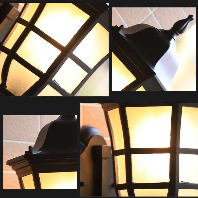 European Wall Sconce Retro Outdoor Light Jednohlavé vodotesné nástenné svietidlo z matného skla