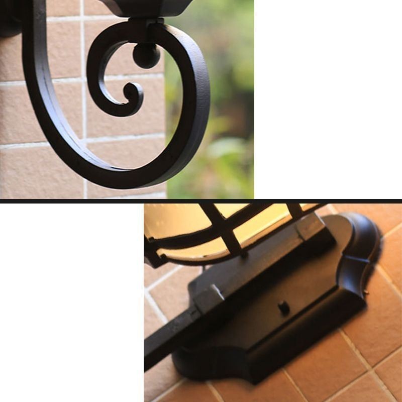 European Wall Sconce Retro Outdoor Light Jednohlavé vodotesné nástenné svietidlo z matného skla