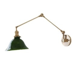 Moderné nástenné svietidlo so skleneným tienidlom