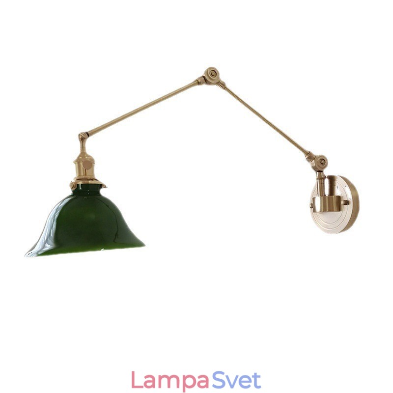 Moderné nástenné svietidlo so skleneným tienidlom