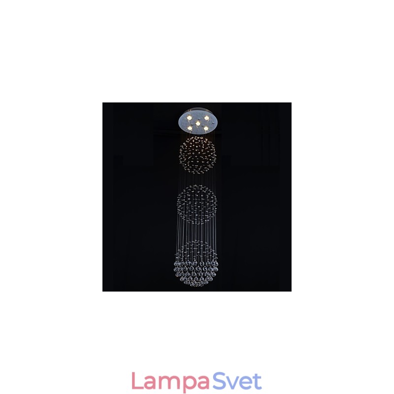 Moderný moderný krištáľový chrómový kovový zapustený držiak