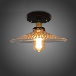 Americký vidiek Priemyselná retro stolová stropná lampa 110V špirála Priehľadné sklo Osvetlenie domácnosti