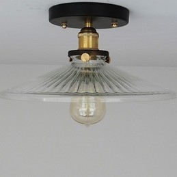 Americký vidiek Priemyselná retro stolová stropná lampa 110V špirála Priehľadné sklo Osvetlenie domácnosti