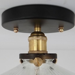 Americký vidiek Priemyselná retro stolová stropná lampa 110V špirála Priehľadné sklo Osvetlenie domácnosti