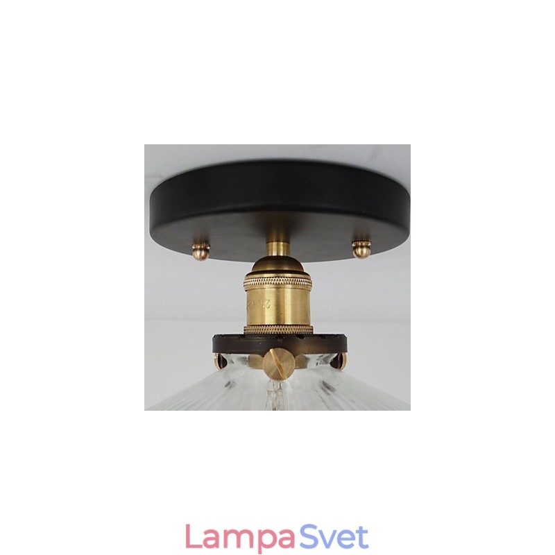 Americký vidiek Priemyselná retro stolová stropná lampa 110V špirála Priehľadné sklo Osvetlenie domácnosti