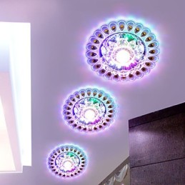 Krištáľové stropné svietidlo Bodové svietidlo SMD 3W kreatívne svetlo trubice lampy Farebné kupolové svetlo
