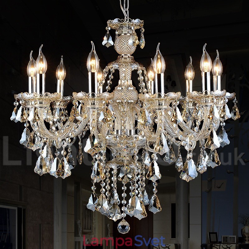 Koňakový kryštálový farebný prívesok svetlý krištáľ Moderný moderný tradičný klasický retro lampáš Country